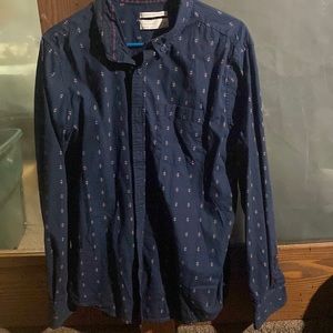 Blue Mens Dress Shirt XL